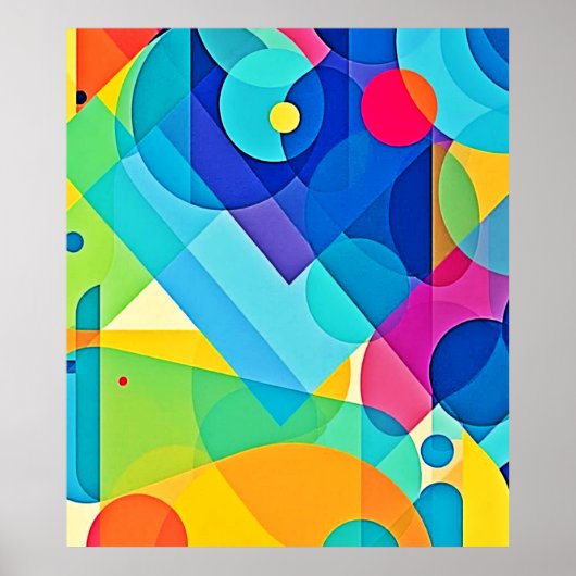 Vibrant Geometrisch Abstract Poster (Voorkant)
