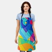 Vibrant Geometrisch Abstract Schort (Gedragen)