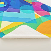 Vibrant Geometrisch Abstract Sherpa Deken (3/4)