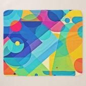 Vibrant Geometrisch Abstract Sherpa Deken (Voorkant (horizontaal))