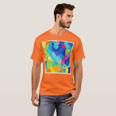 Vibrant Geometrisch Abstract T-shirt (Voorkant volledig)