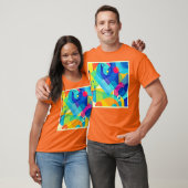 Vibrant Geometrisch Abstract T-shirt (Unisex)