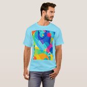 Vibrant Geometrisch Abstract T-shirt (Voorkant volledig)