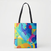 Vibrant Geometrisch Abstract Tote Bag (Voorkant)