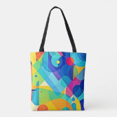 Vibrant Geometrisch Abstract Tote Bag (Achterkant)
