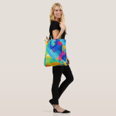 Vibrant Geometrisch Abstract Tote Bag (Op model)
