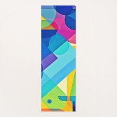 Vibrant Geometrisch Abstract Yogamat (Voorkant)