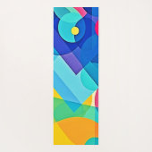 Vibrant Geometrisch Abstract Yogamat (Achterkant)