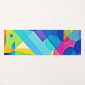 Vibrant Geometrisch Abstract Yogamat (Voorkant (horizontaal))