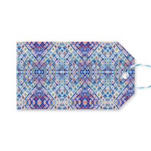 Vibrant geometrisch cadeau Label