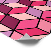 Vibrant geometrisch deelpatroon poster (Hoek)