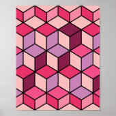 Vibrant geometrisch deelpatroon poster (Voorkant)