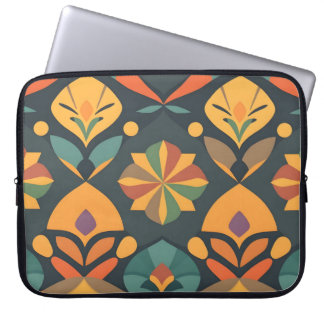 Vibrant geometrisch neopreen laptophoes 15 inch laptop sleeve