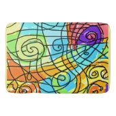 Vibrant geometrisch patroon badmat (Voorkant)