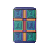 Vibrant geometrisch patroon badmat (Voorkant Verticaal)