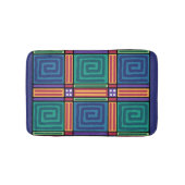 Vibrant geometrisch patroon badmat (Voorkant)