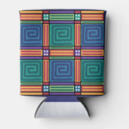 Vibrant geometrisch patroon blikjeskoeler