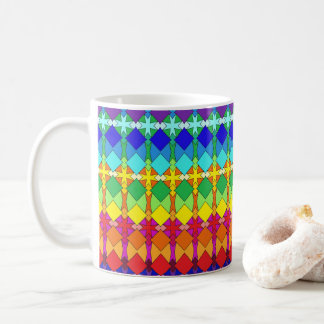 Vibrant geometrisch patroon koffiemok