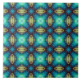 Vibrant Geometrisch Patroon Middellandse Zee Geïns Tegeltje
