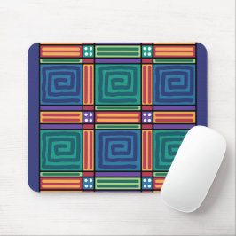 Vibrant geometrisch patroon muismat