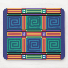 Vibrant geometrisch patroon muismat