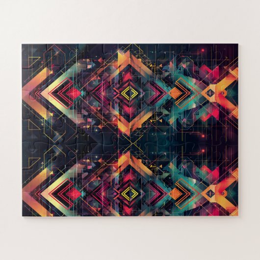 Vibrant geometrisch patroon puzzel (Horizontaal)
