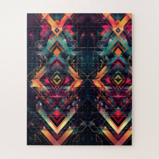 Vibrant geometrisch patroon puzzel legpuzzel
