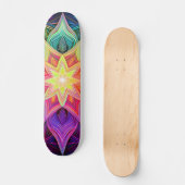 Vibrant geometrisch ster skateboard (Voorkant)
