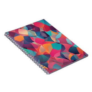 Vibrant Geometrische Abstracte cover Art Notitieboek