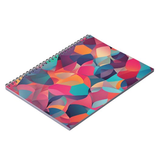 Vibrant Geometrische Abstracte cover Art Notitieboek (Linkerzijde)