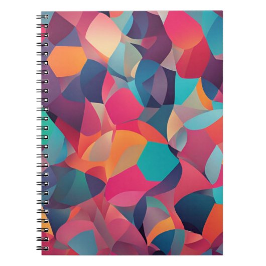 Vibrant Geometrische Abstracte cover Art Notitieboek (Voorkant)