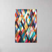 Vibrant Geometry - Multicolored driehoek Art Print (Voorkant)