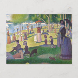 Vibrant Georges Seurat Sunday namiddagmiddag Briefkaart