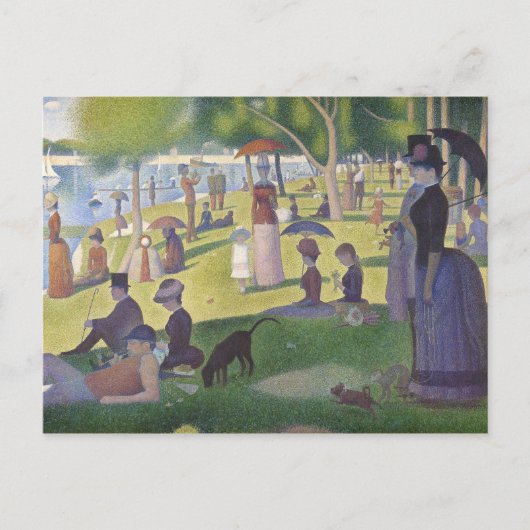 Vibrant Georges Seurat Sunday namiddagmiddag Briefkaart (Voorkant)