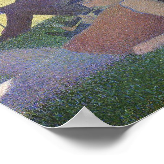 Vibrant Georges Seurat Sunday Vanmiddag Full Blein Poster (Hoek)