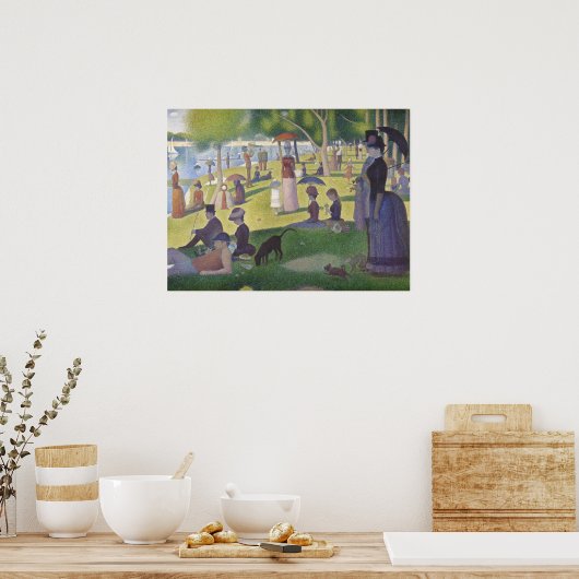 Vibrant Georges Seurat Sunday Vanmiddag Full Blein Poster (Keuken)