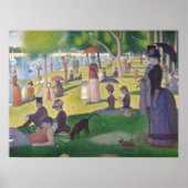 Vibrant Georges Seurat Sunday Vanmiddag Full Blein Poster (Voorkant)