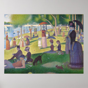 Vibrant Georges Seurat Sunday Vanmiddag Full Blein Poster