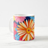 Vibrant Gerbera Daisies Flowers Plant Koffiemok (Voorkant links)