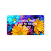 Vibrant Gerbera Daisy Bouquet Etiket (Voorkant)