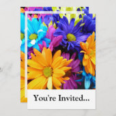 Vibrant Gerbera Daisy Bouquet Kaart (Voorkant / Achterkant)