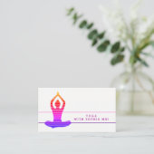 Vibrant Gestreepte Yoga Instructeur Visitekaartje (Staand voorkant)