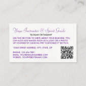 Vibrant Gestreepte Yoga Instructeur Visitekaartje (Achterkant)