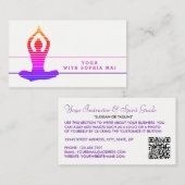 Vibrant Gestreepte Yoga Instructeur Visitekaartje (Voorkant / Achterkant)