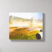 Vibrant Geyser Basin: een kleurrijke Yellowstone-s Canvas Afdruk (Voorkant)