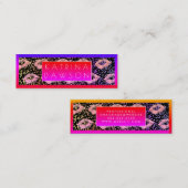 Vibrant Glamour Glitter Kussen en Spikkels Mini Visitekaartje (Voorkant / Achterkant)
