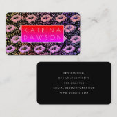 Vibrant Glamour Glitter Kussen en Spikkels Visitekaartje (Voorkant / Achterkant)
