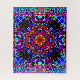Vibrant Glas in lood Celtic Knot Mandala Legpuzzel