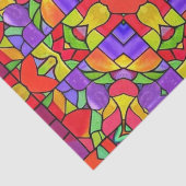 Vibrant Glas in lood Venster Ruit Kleurrijke ambac Tissuepapier (Detail)