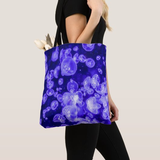 Vibrant gloeiend zand tote bag (Dichtbij)
